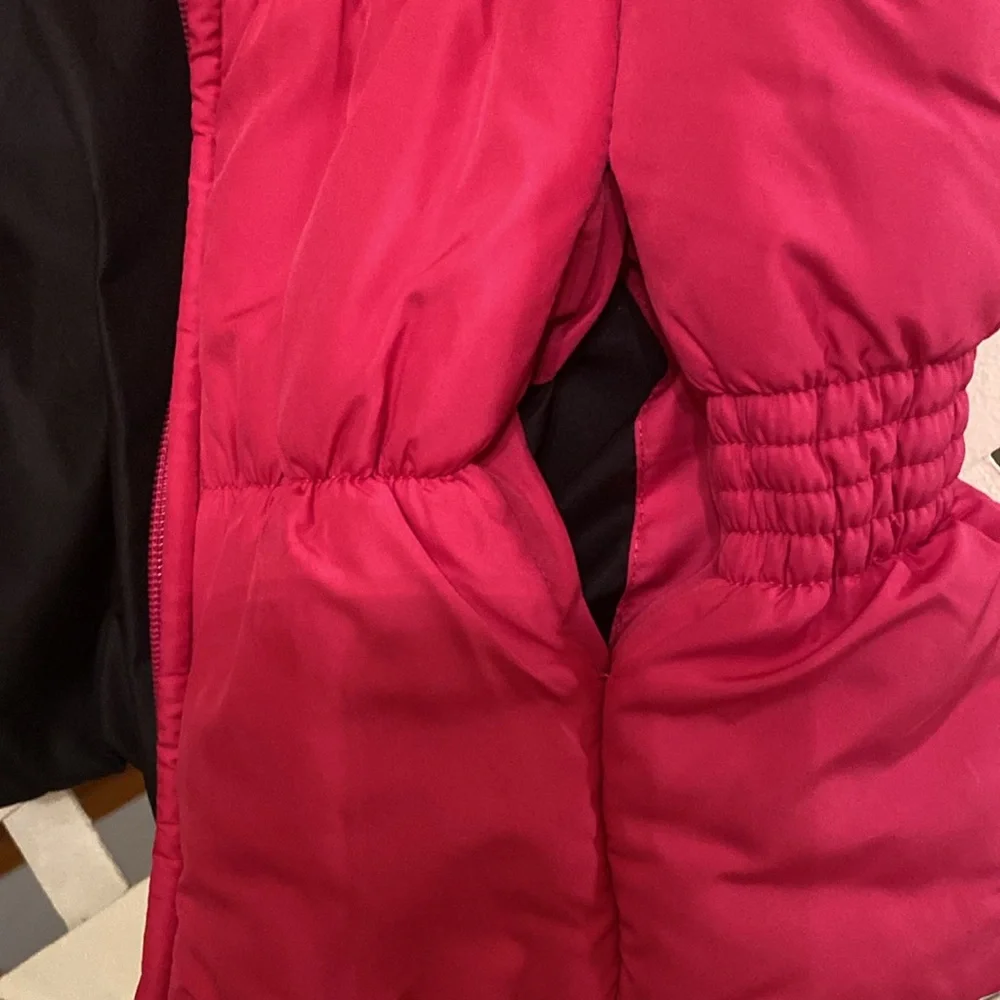 Chaps Ralph Lauren Girls Pink Vest Size L 12/14 2 Pocket Elastic Back Polyester